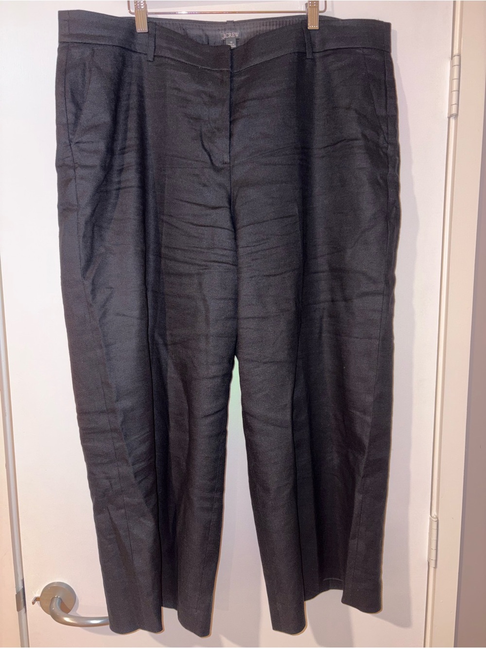 J. Crew Linen-Blend Black Dress Pants